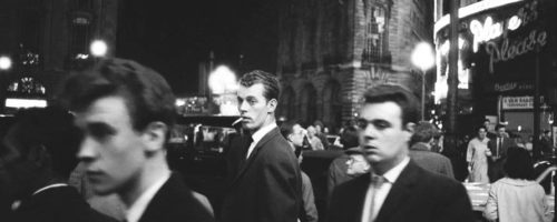 Piccadilly at Night by Bob Collins 1960 Museum of London exhibition