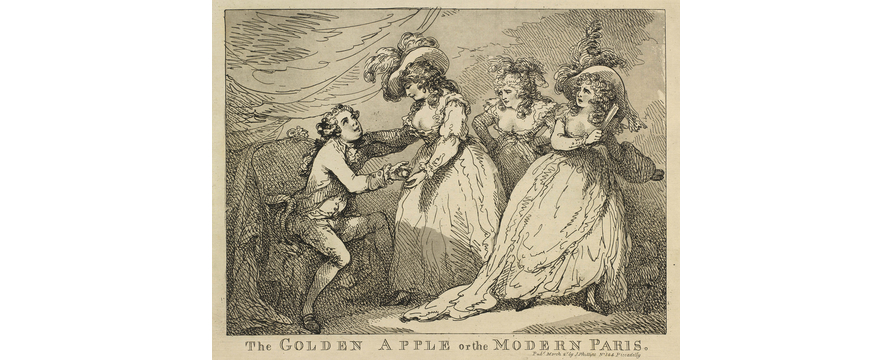 Thomas Rowlandson, The Golden Apple, or the Modern Paris, 1785