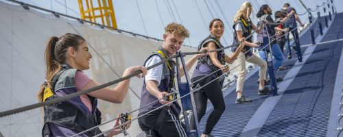 Up at the O2 climb