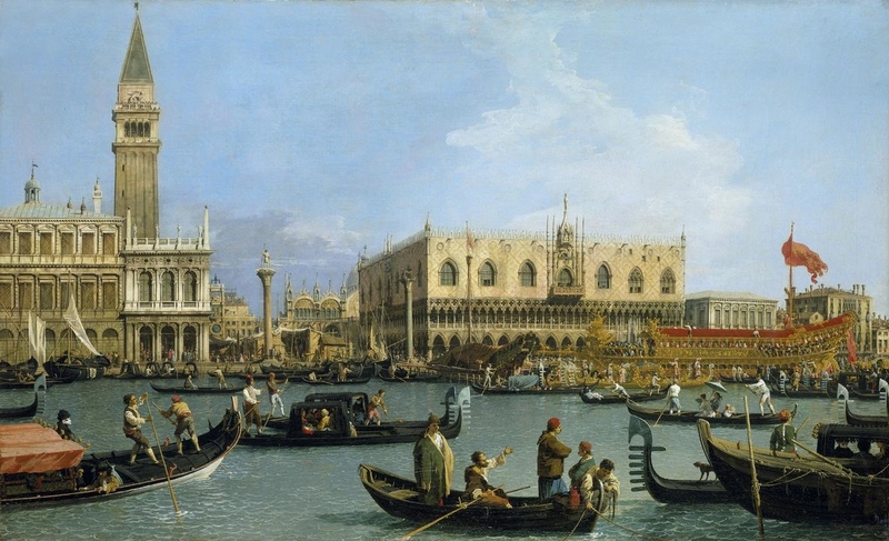 Canaletto The Bacino di San Marco on Ascension Day