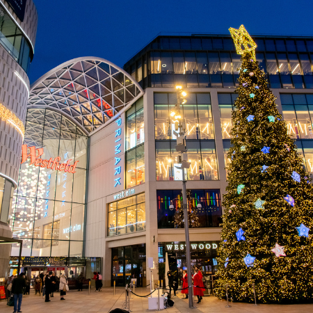 A festive display for Westfield London