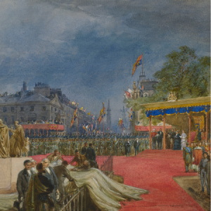 William Simpson, Queen Victoria at the unveiling of the statue of Prince Albert in Edinburgh, 1876