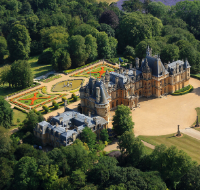 Aerial photo of Waddesdon. Image (c) Waddesdon, A Rothschild House & Gardens