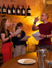 Wine tasting in the cellars © Waddesdon, A Rothschild House & Gardens