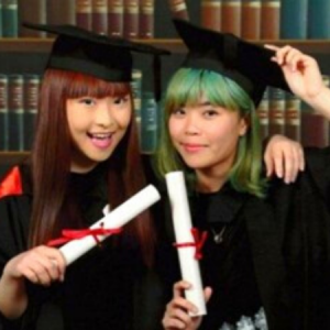 Chinese students graduating