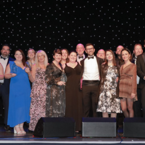 UKinbound Awards for Excellence 2022 winners group photo on stage